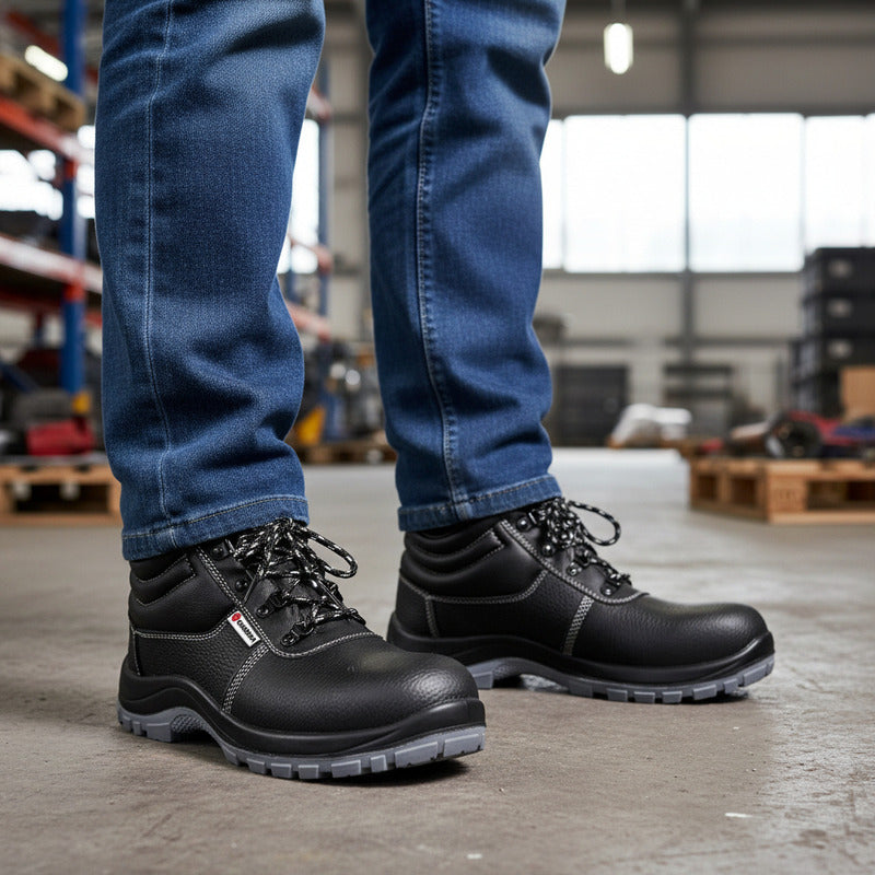 Botas-botín De Seguridad Laboralesestilo Industrial Guarda Negro 36 Eu