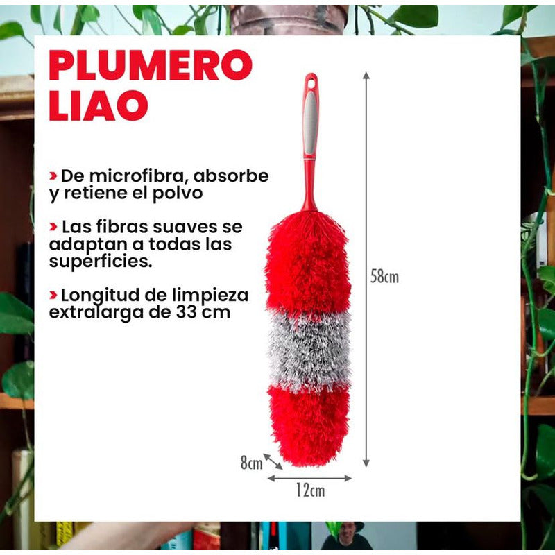 Plumero De Microfibra Para Tela De Araña 60 Cm Liao