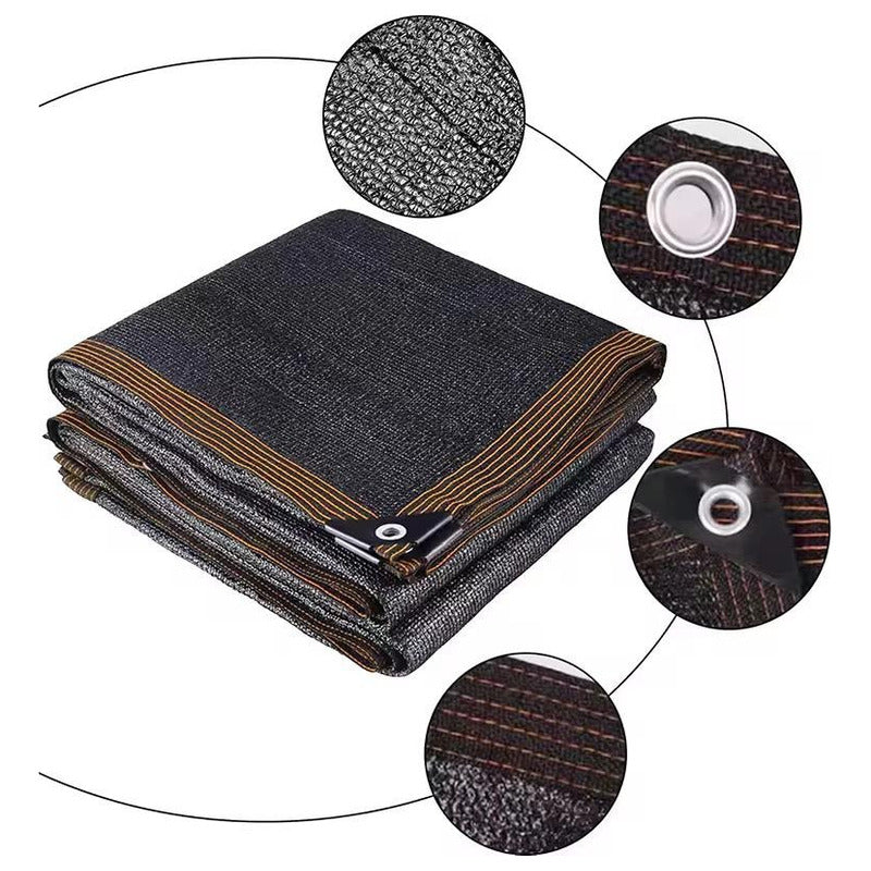 Malla Sombra Tipo Lona Con Ojales 8x6 Metros Negro