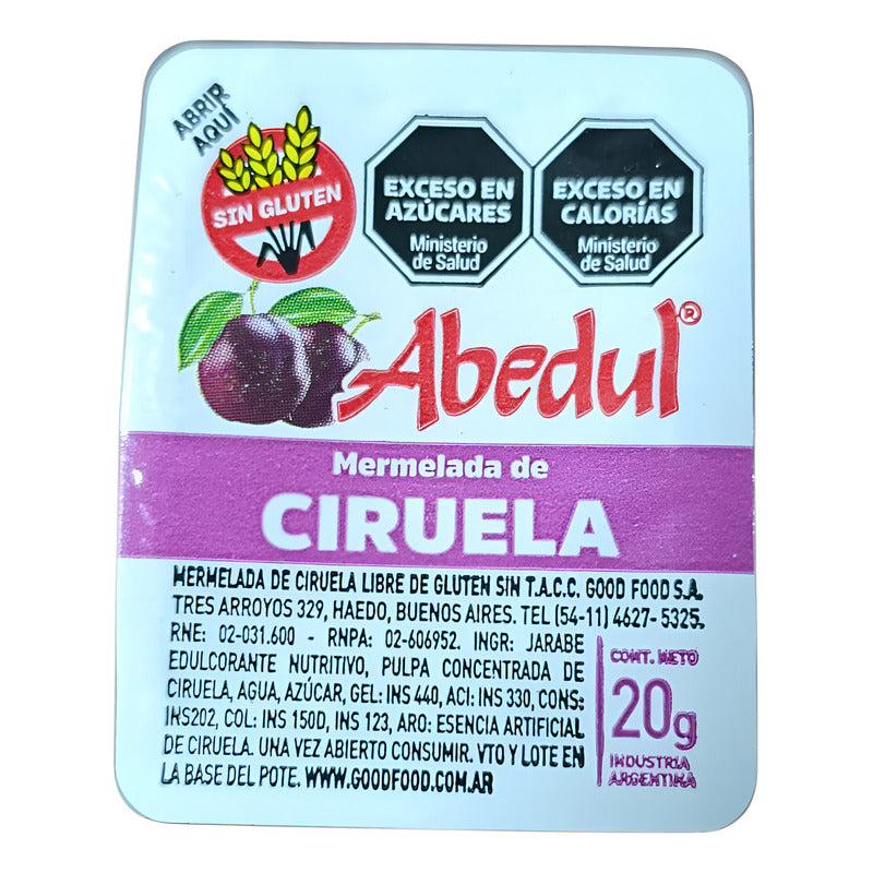 Mermelada Adebul De Ciruelas De 20g, 108 Unidades