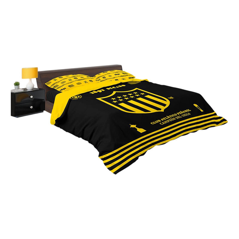 Acolchado De Peñarol Manta Polar 1 Plaza King