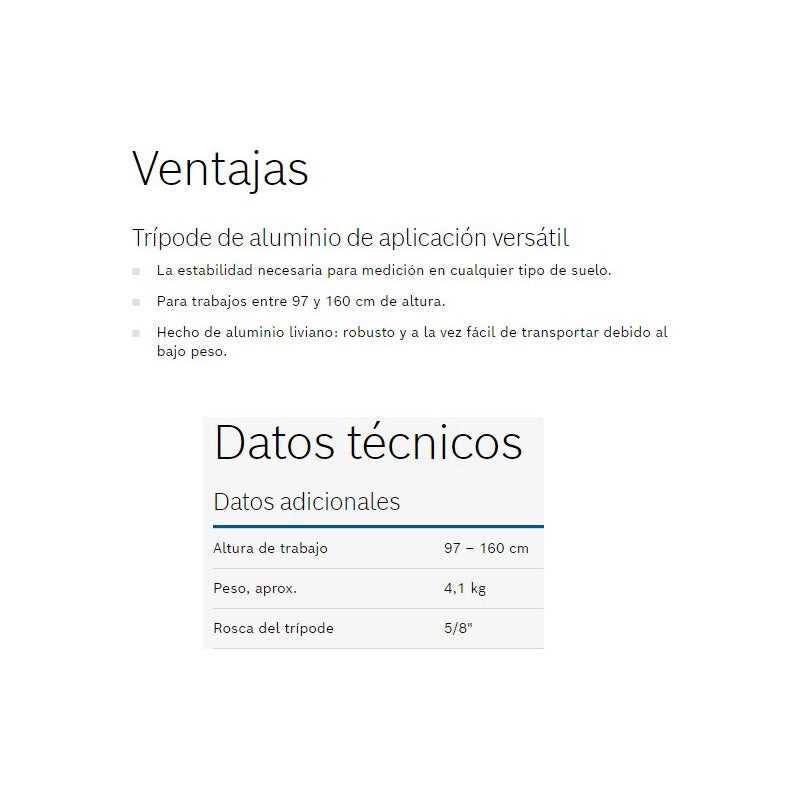 Tripode Para Nivel Optico Bosch H15bt160