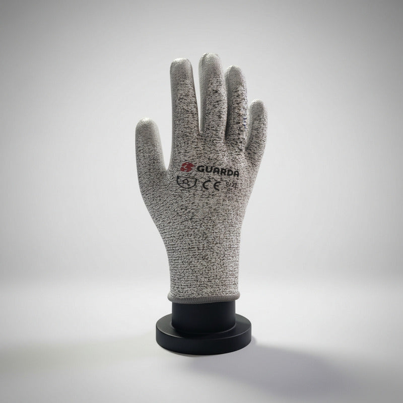 Guantes Seguridad Guarda De Poliéster Nitrilo Gris