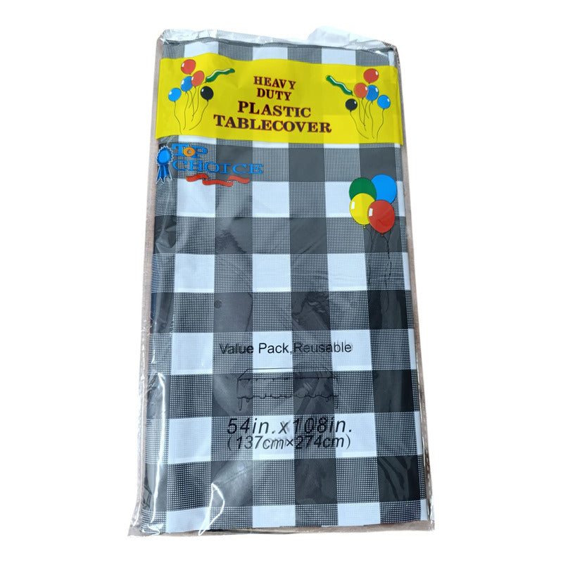 Mantel Cumpleaños Evento Nylon Cuadros Rectangular 274x173