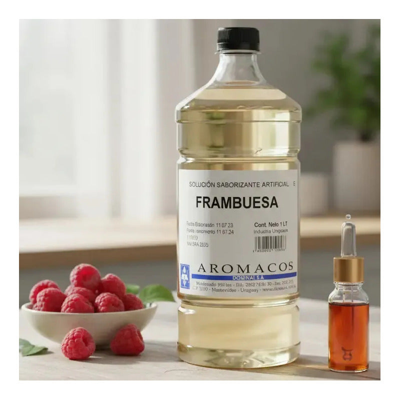 Esencia De Frambuesa 1 Litro Aromacos