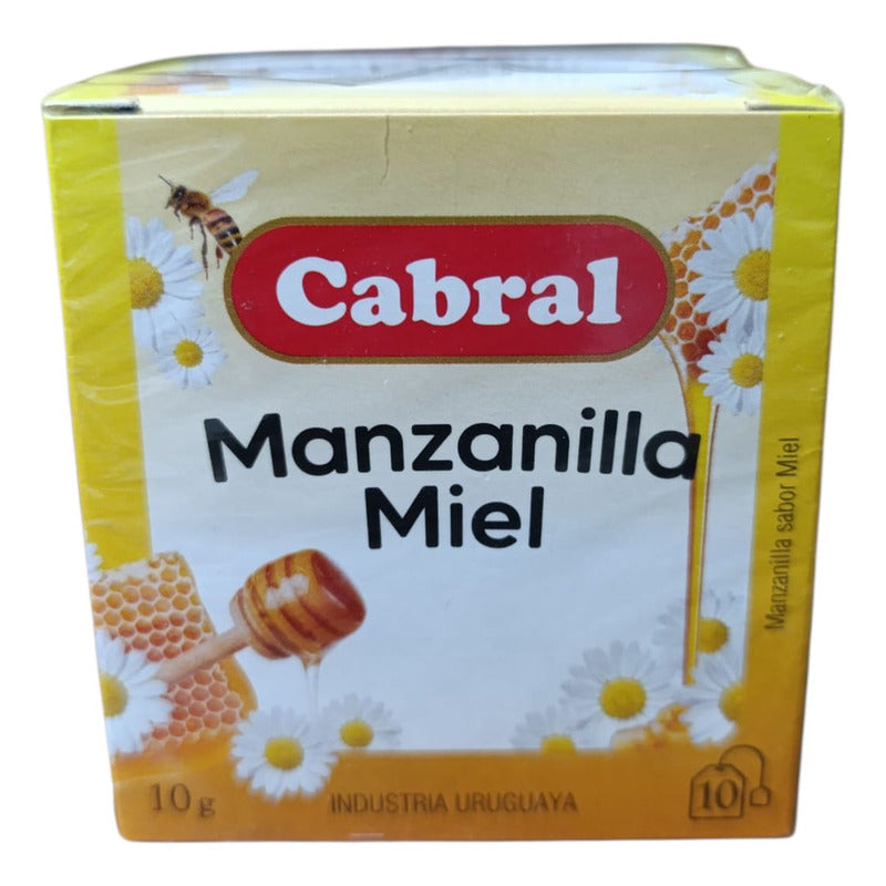 Te Cabral Manzanilla Con Miel X 10 Unidades