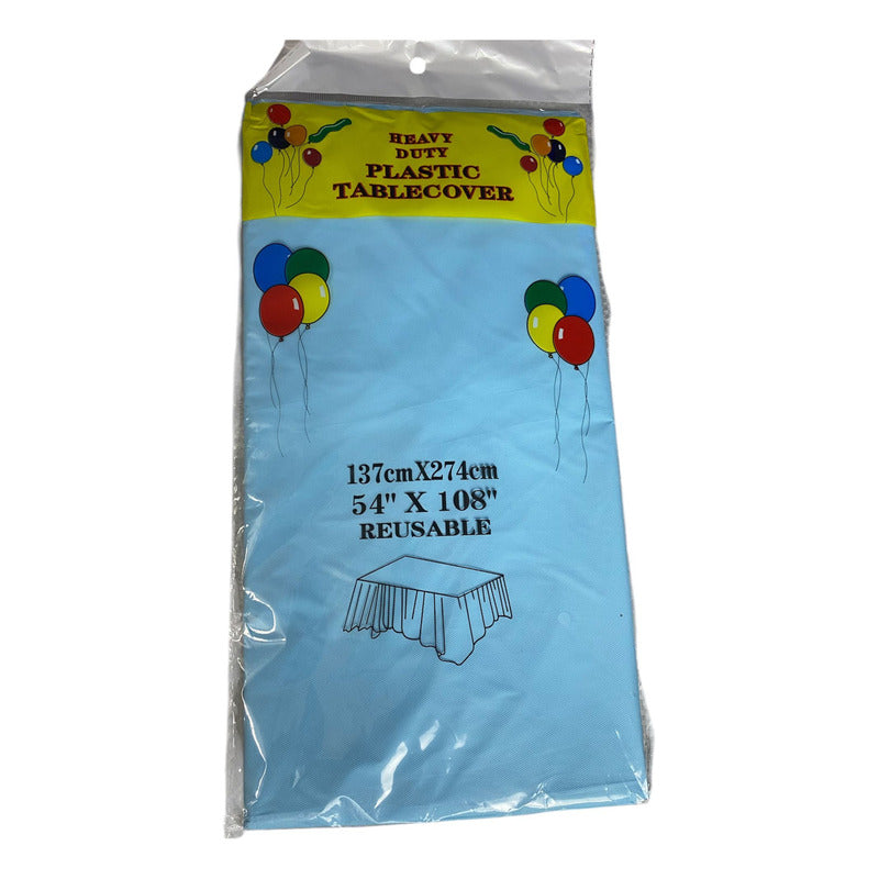 Mantel Cumpleaños Evento Nylon Lisos Desechable  137x274cm