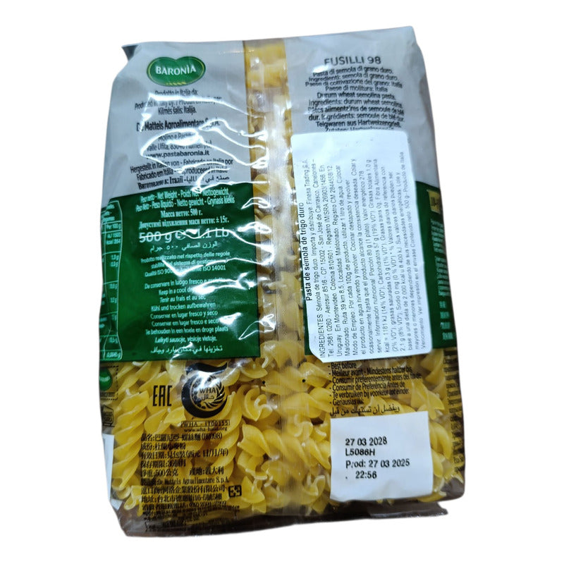 Fideos Baronia Fusilli 500g