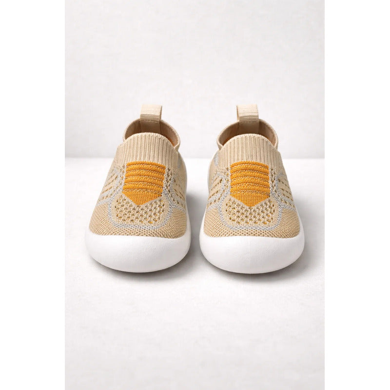 Calzado De Bebe Varios Colores Crema Gris Y Naranja 11.5 Uy Lisa