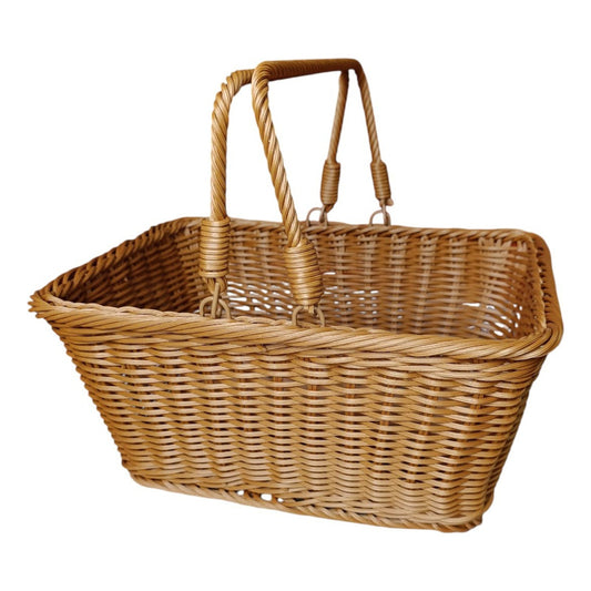 Canasto De Mimbre Picnic 25cm De Ancho 35cm De Largo 16cm Al