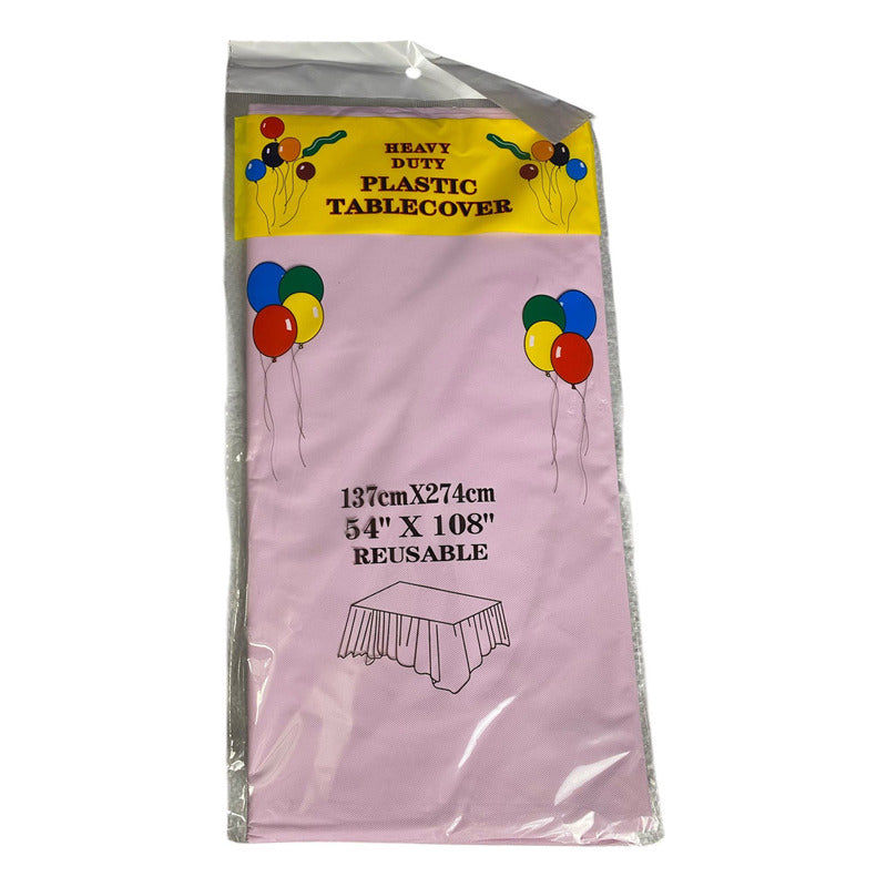 Mantel Cumpleaños Evento Nylon Lisos Desechable  137x274cm