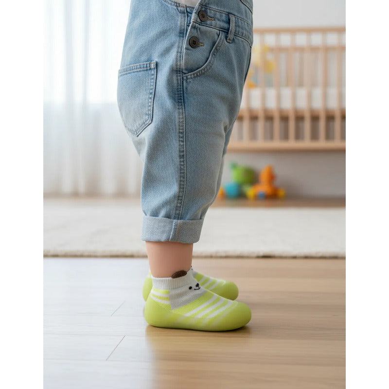 Calzado De Bebe Con Diseño De 11,5 A 15,5 Cm Gris Y Amarillo 20 Liso