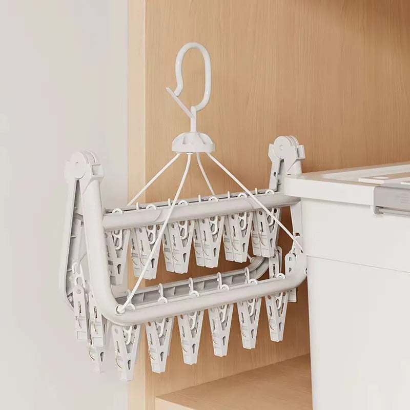 Colgador De Ropa Con Palillo 33x32x22.5 Cm Con 24 Palillos