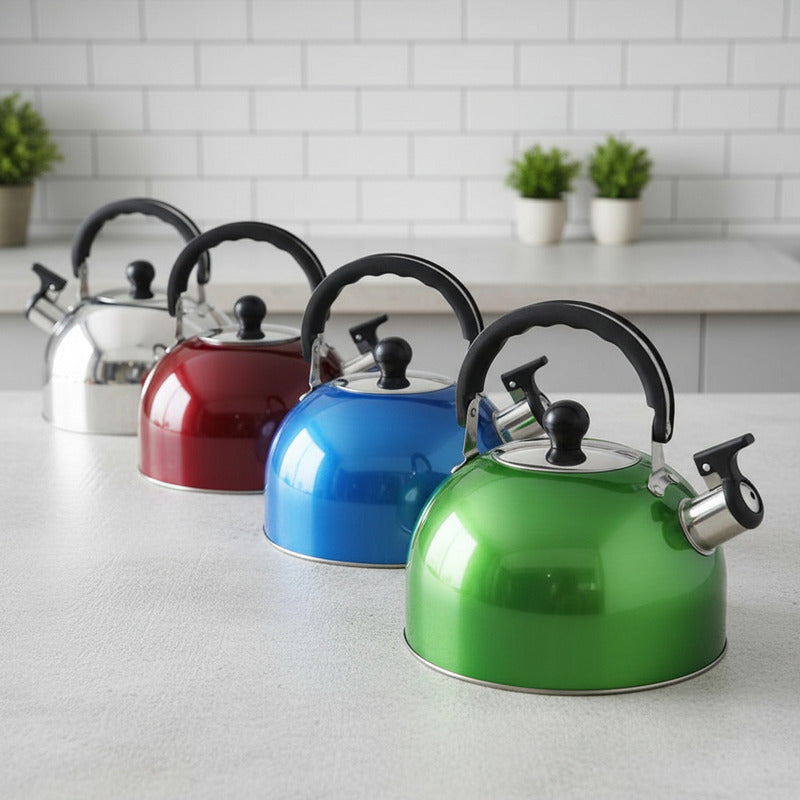 Caldera Hervidor 2 Litros Para Calentar Agua Ac Inox Azul