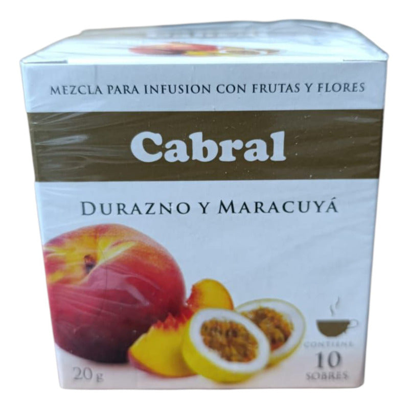 Te Cabral Durazno Y Maracuyá X10 Unidades