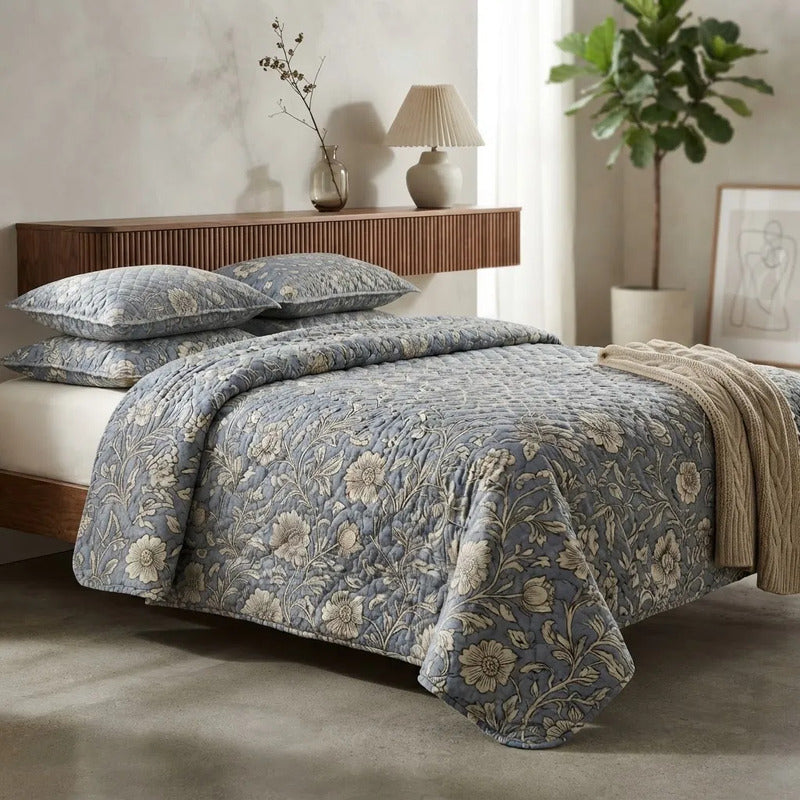 Sabanas De 2 Plazas Varios Diseños 198x240 Cm Azul Acero Diseño
