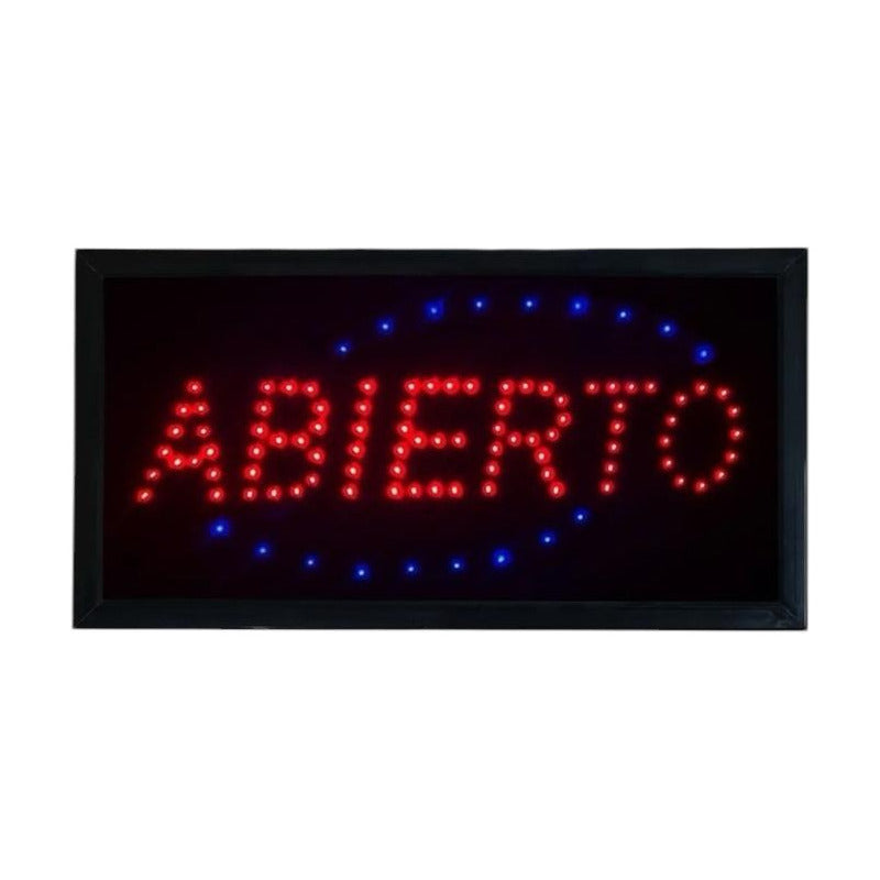 Cartel Luminoso Led Abierto 2 Local Comercial Super 48x25cm®
