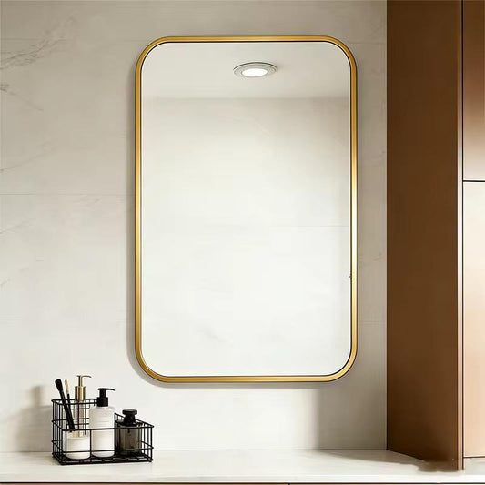Espejo Rectangular Para El Hogar Decorativo Y Baño 70x50 Dorado