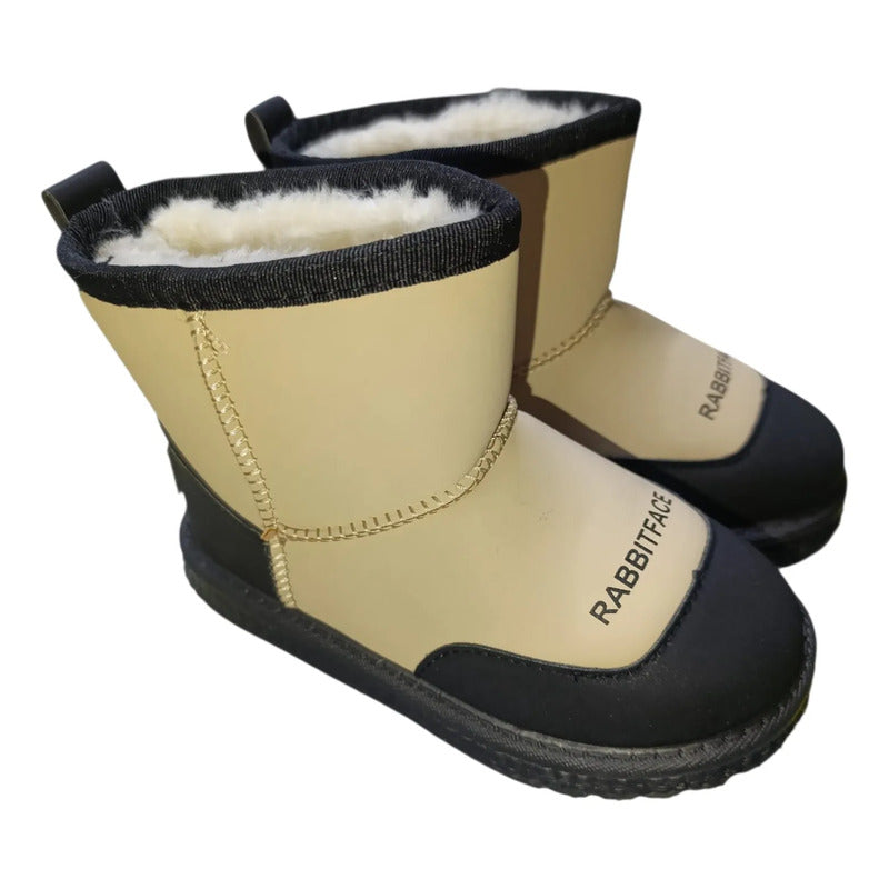 Botas Infantiles Rabbitface Forradas Corderito Beige 31 Uy