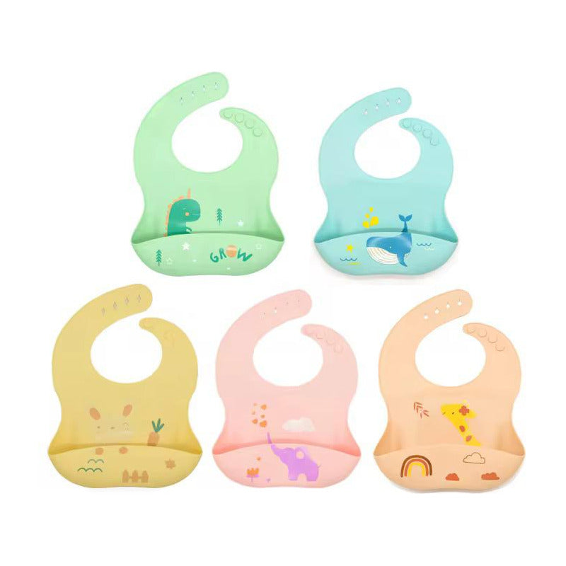 Babero De Silicona Con Grado Alimenticio Recién Nacido 24x30