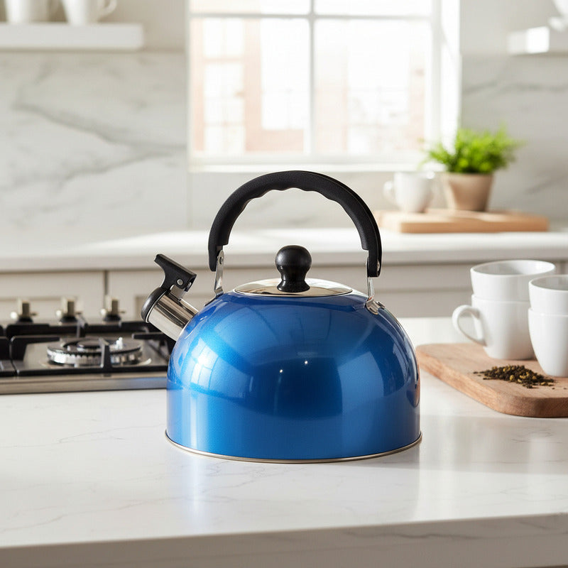 Caldera Hervidor 2 Litros Para Calentar Agua Ac Inox Azul