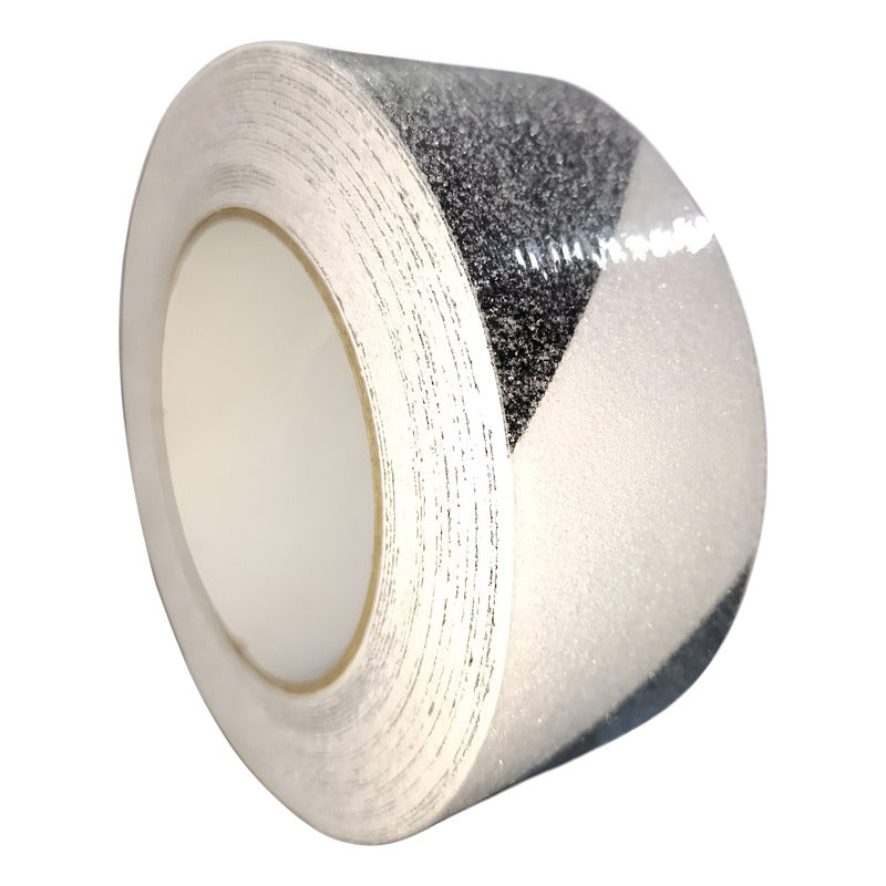 Cinta Antideslizante Blanco Y Negro 5cm X 10 Metros