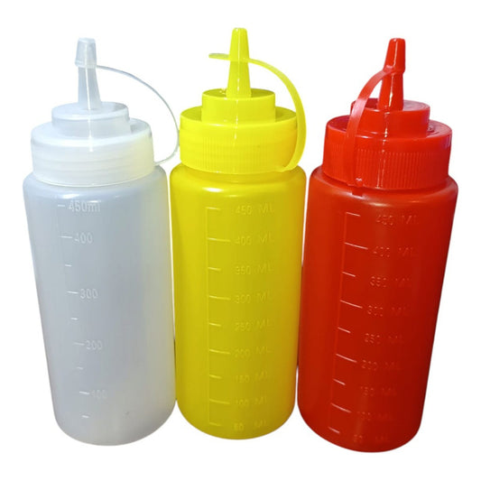 Tarros Para Salsa Aderezos De 450ml Pack X3