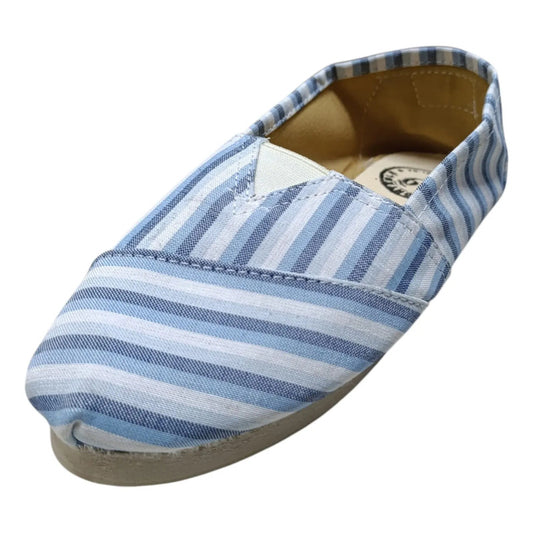 Alpargatas Confortables Estampadas Celeste Azul Y Blanco 38 Uy