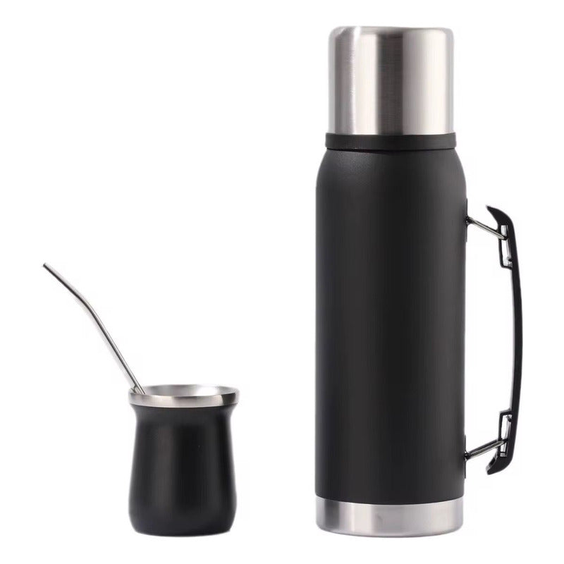 Kit Termo 1.2 Litros, Mate 260 Ml Y Bombilla
