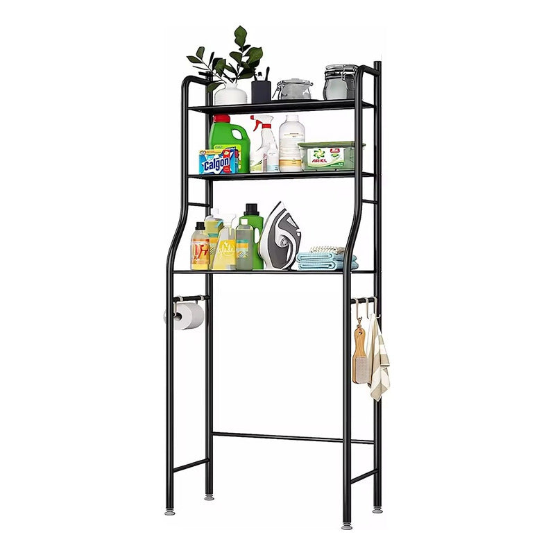 Estante De Metal 3 Niveles Baño Estante Lavarropa 163x47x25