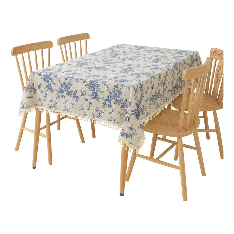 Mantel De Lino Con Diseño 150x220cm Con Bordes