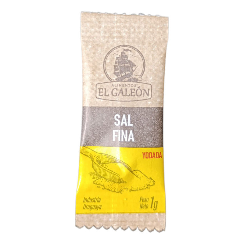 Sobres De Sal Fina El Galeón 700 Unidades De 1 G