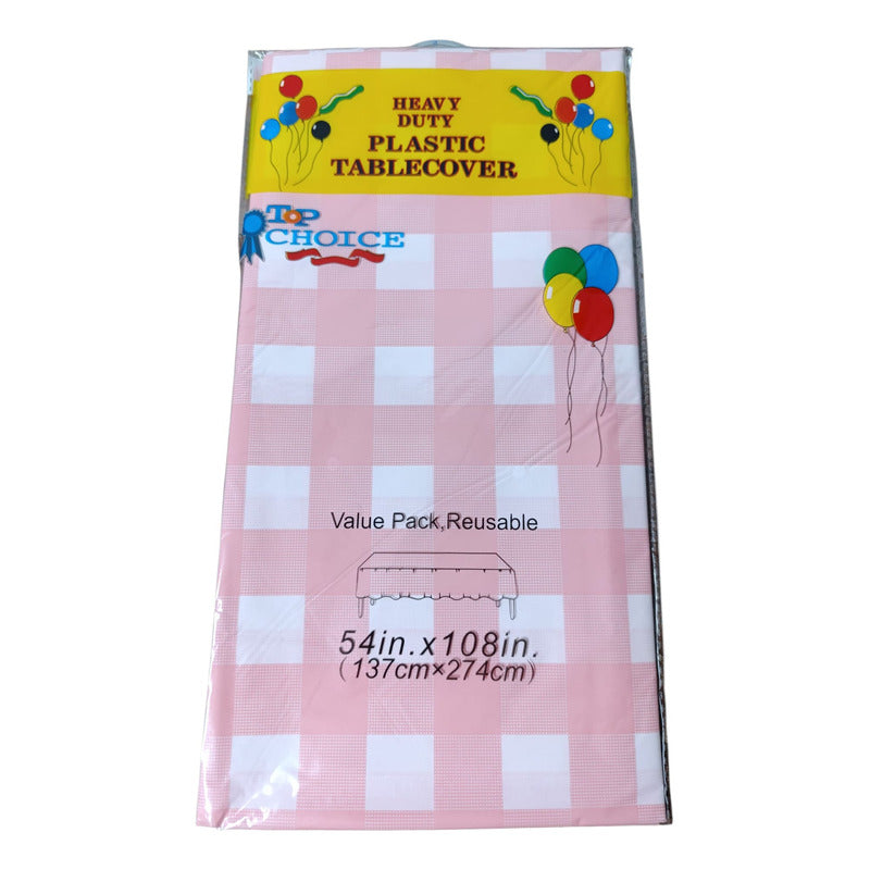 Mantel Cumpleaños Evento Nylon Cuadros Rectangular 274x173