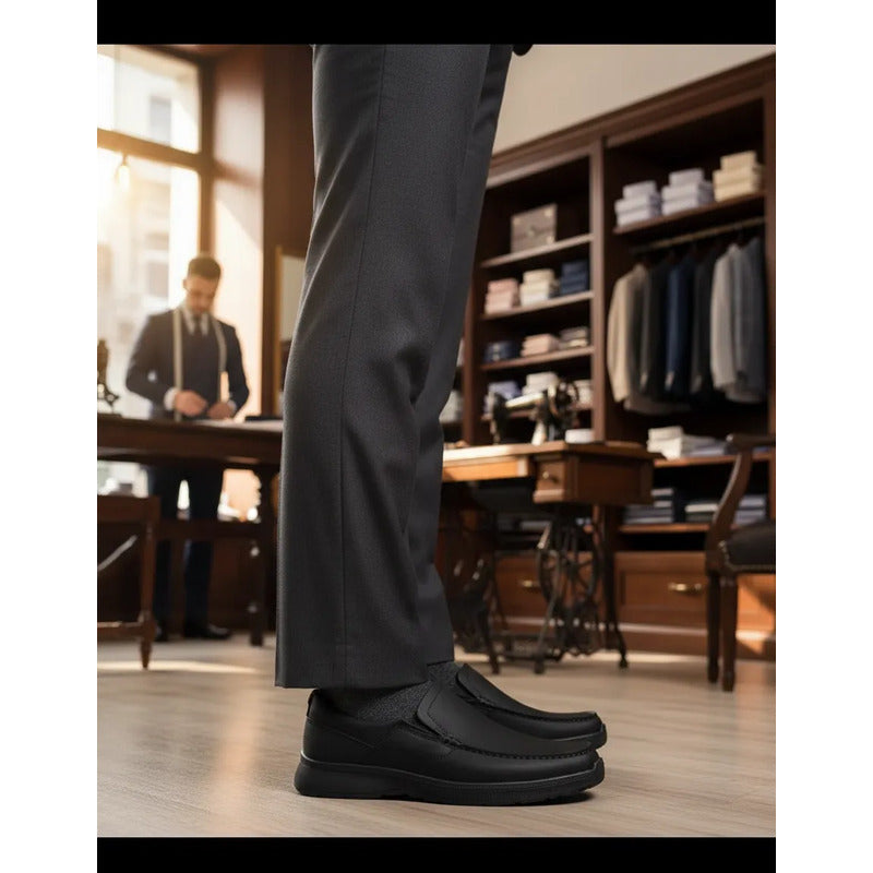 Calzado De Hombre Cuerina Clasico Del 40 Al 45 Negro Liso 43