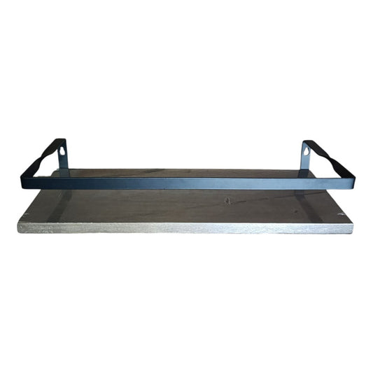 Repisa -  Estante Flotante Madera Y Acero (solo Un Estante)