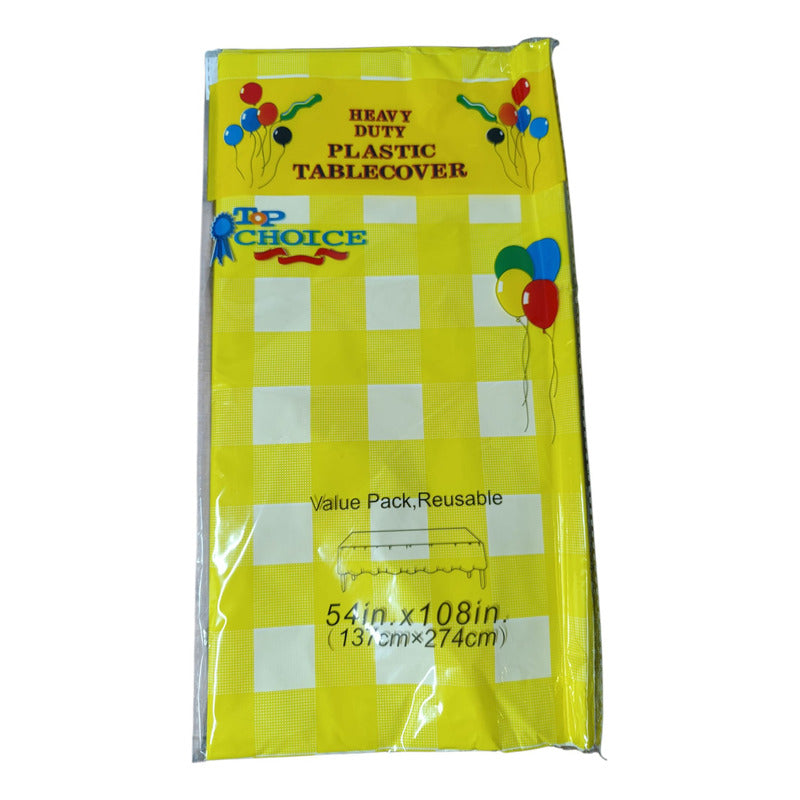 Mantel Cumpleaños Evento Nylon Cuadros Rectangular 274x173