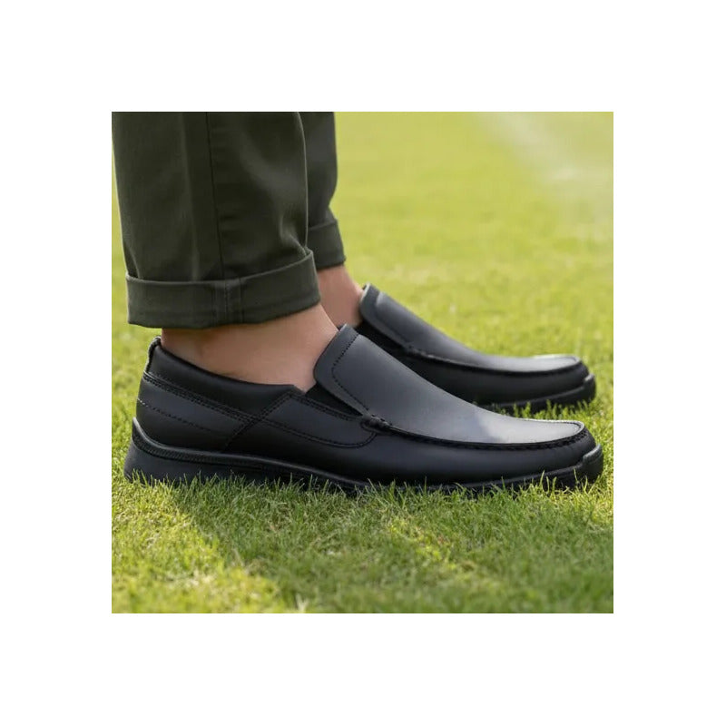 Calzado De Hombre Cuerina Clasico Del 40 Al 45 Negro Liso 44