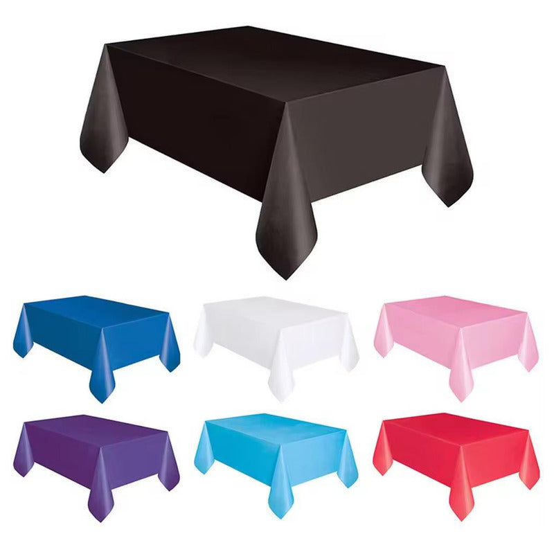 Mantel Cumpleaños Evento Nylon Lisos Desechable  137x274cm