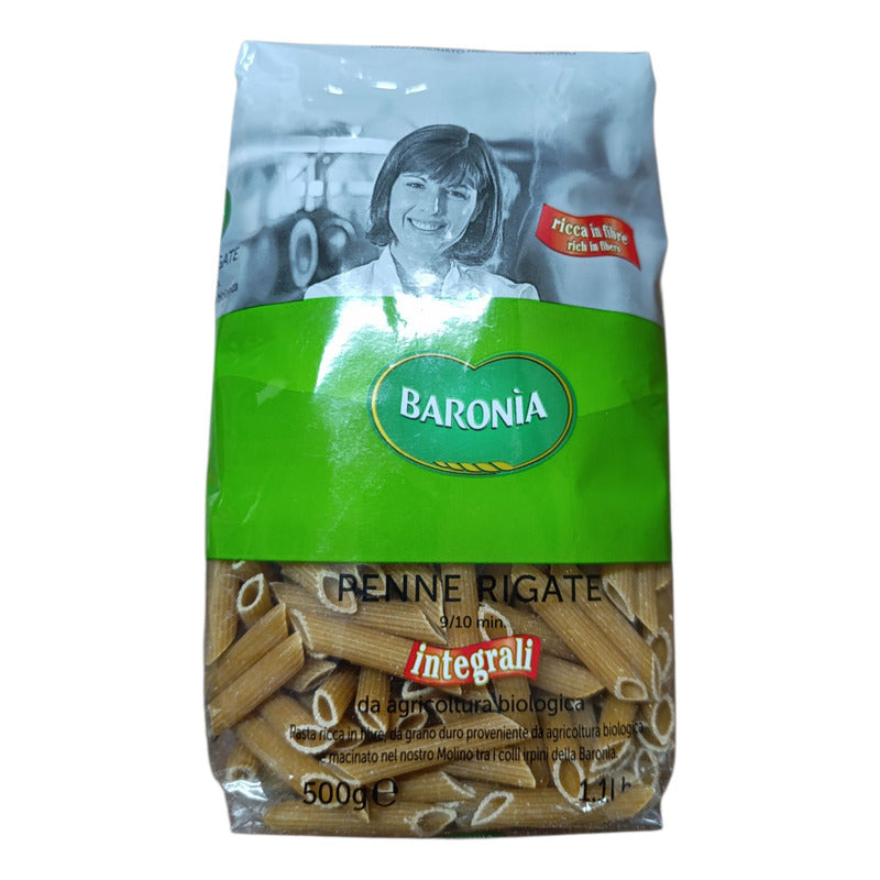 Fideos Baronia Integral Penne Rigate 500g