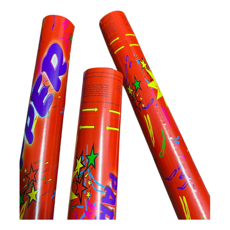 Lanza Papel Cañon Papelitos Colores Explosivo Cotillon C/u