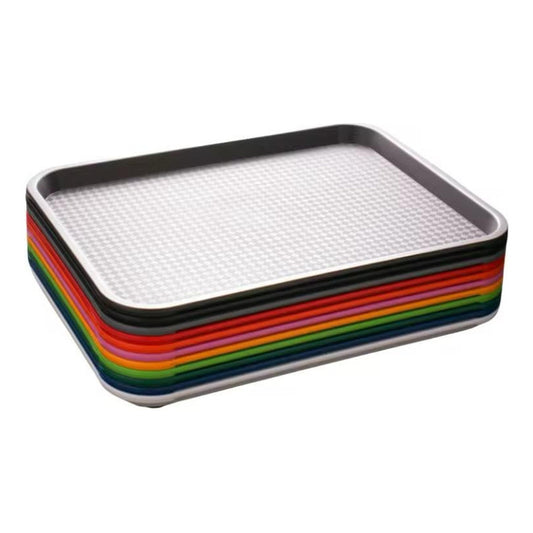 Bandeja Rectangular Antideslizante Varios Colores 46x36 Cm