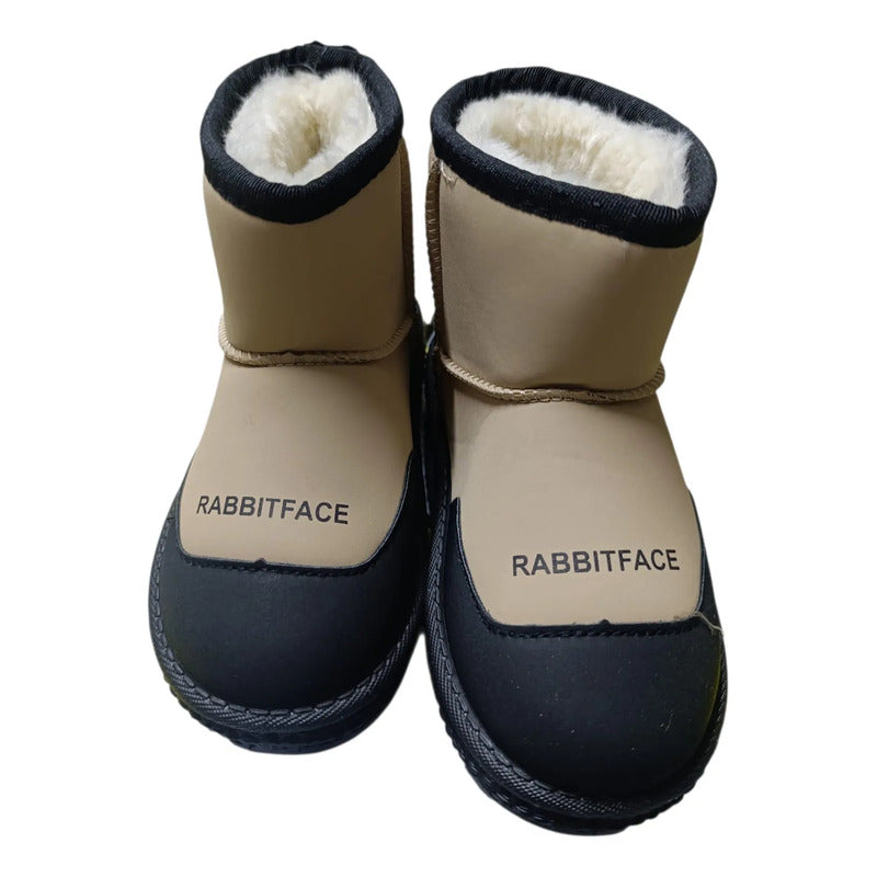 Botas Infantiles Rabbitface Forradas Corderito Beige 29 Uy
