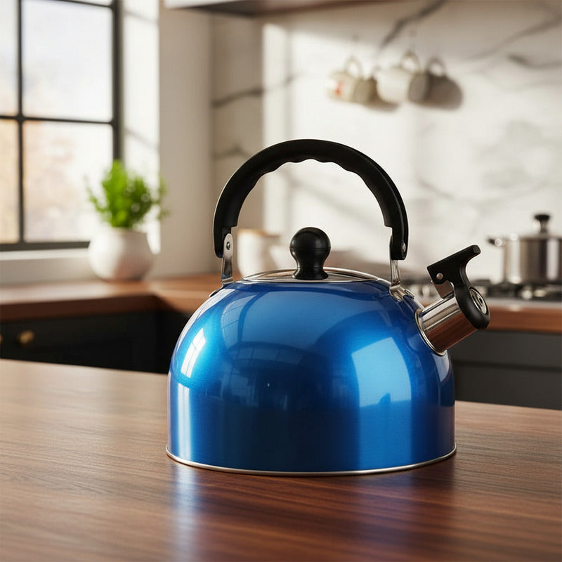Caldera Hervidor 2 Litros Para Calentar Agua Ac Inox Azul