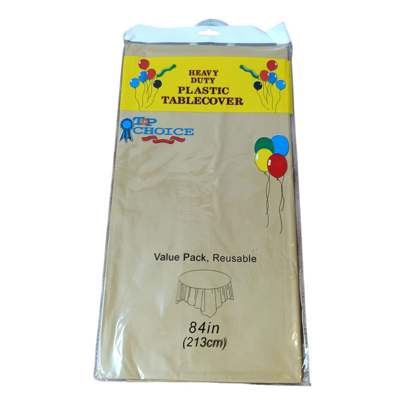 Mantel Redondo Cumpleaños Evento Desechable 213 Cm Diâmetro