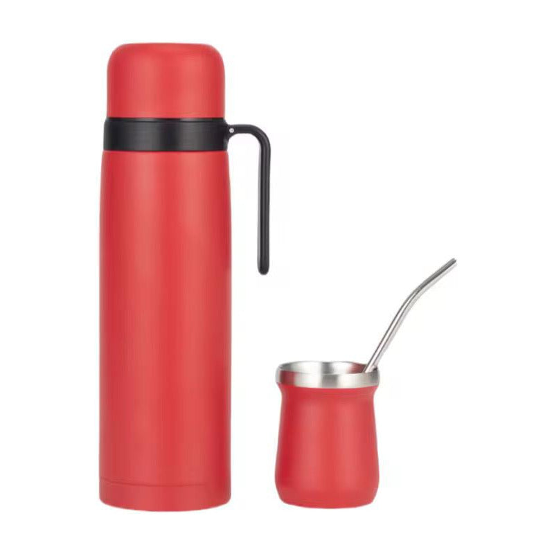 Juego De Termo 1 Litro Mate 160 Ml Y Bombilla