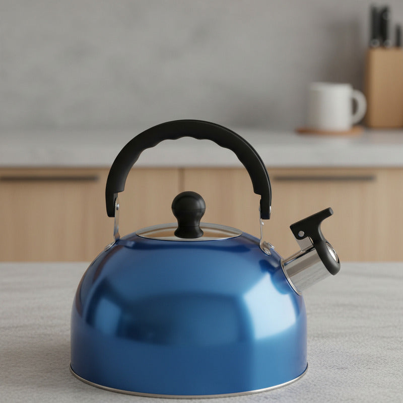 Caldera Hervidor 2 Litros Para Calentar Agua Ac Inox Azul