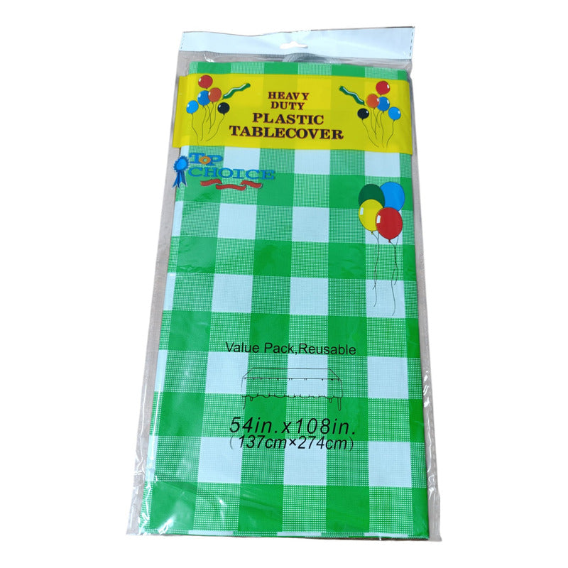 Mantel Cumpleaños Evento Nylon Cuadros Rectangular 274x173