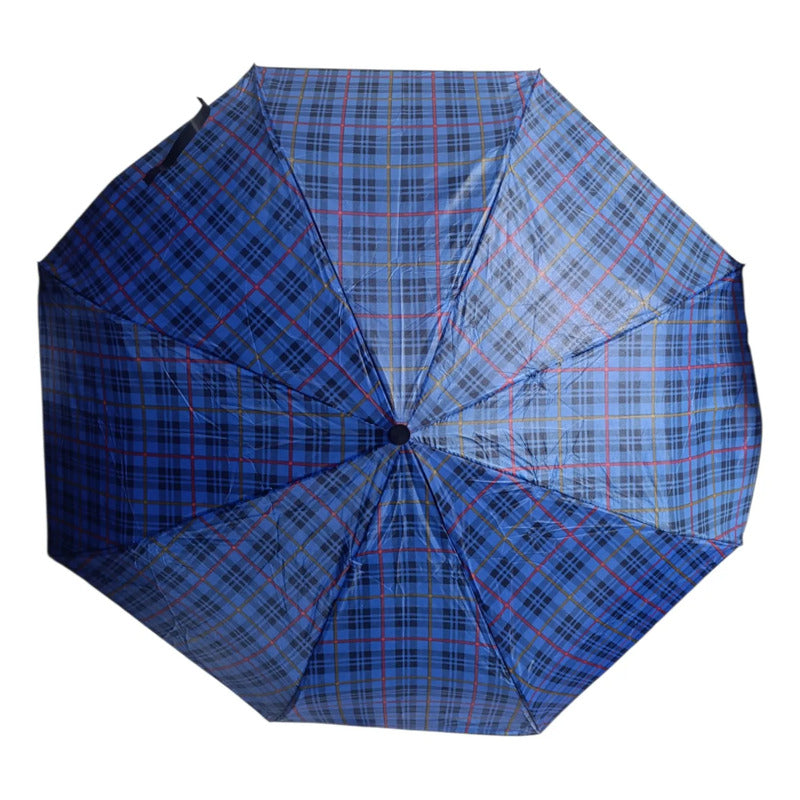 Paraguas Plegable De 95cm De Diámetro Varios Colores Azul