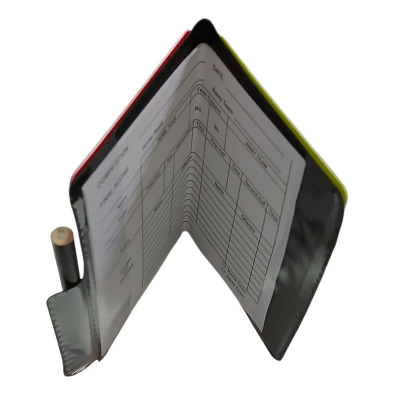 Tarjetas De Juez Con Libreta De Anotaciones Y Lápiz