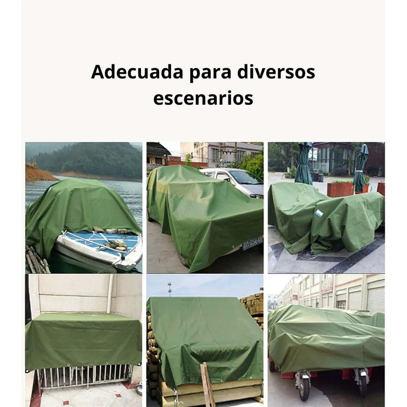 Lona Gruesa Negra Reforzada Impermeble Tipo Camion 10x5 M Negro